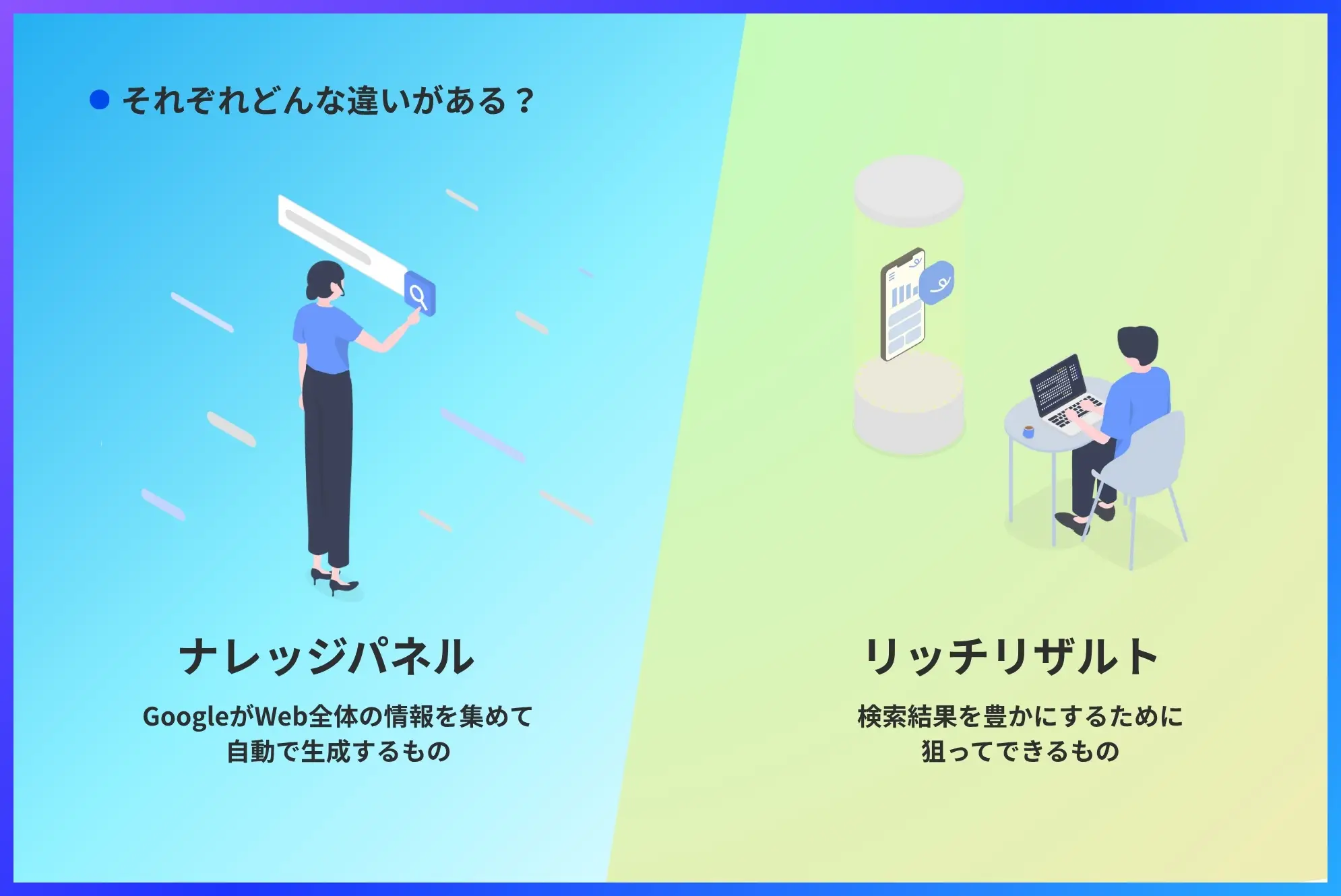 ナレッジパネルとリッチリザルトにはどんな違いがある？