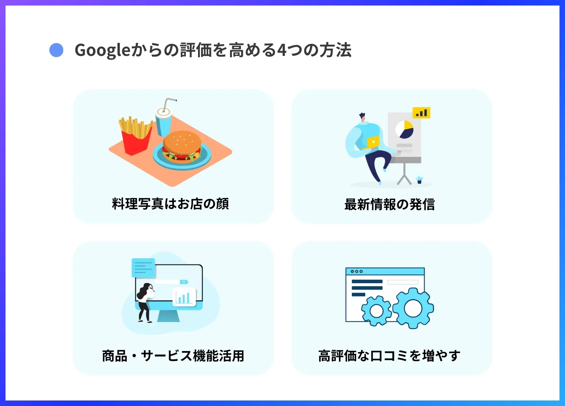 Googleからの評価を高める4つの方法